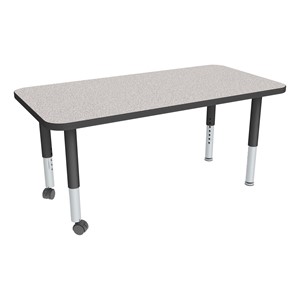 Rectangle Adjustable-Height Mobile Preschool Activity Table-Chown ju Gybk
