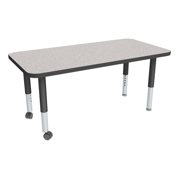 Rectangle Adjustable-Height Mobile Preschool Activity Table-Chown ju Gybk