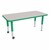 Rectangle Adjustable-Height Mobile Preschool Activity Table-Chown ju Gygr