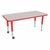 Rectangle Adjustable-Height Mobile Preschool Activity Table-Chown ju Gyrd