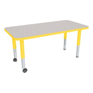 Rectangle Adjustable-Height Mobile Preschool Activity Table-Chown ju Gyye