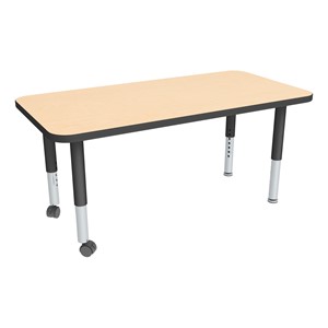 Rectangle Adjustable-Height Mobile Preschool Activity Table-Chown ju Mbbk