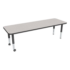 Rectangle Adjustable-Height Mobile Preschool Activity Table-Chown ju Gybk