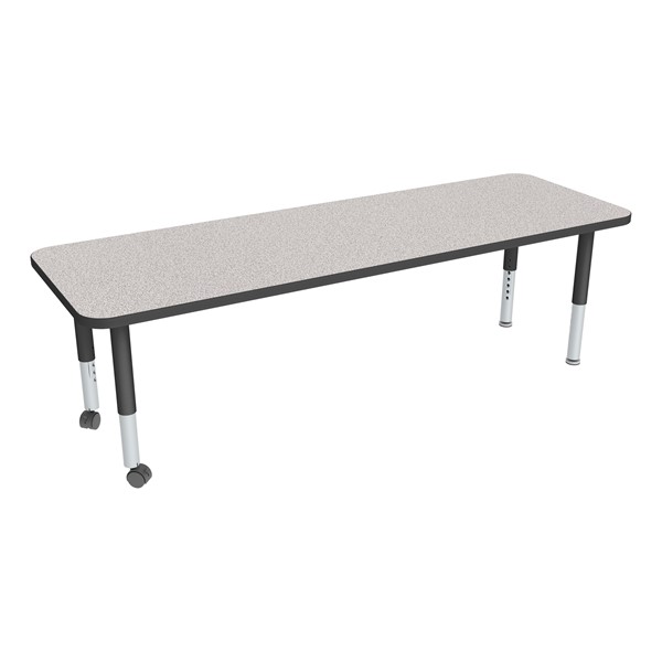 Rectangle Adjustable-Height Mobile Preschool Activity Table-Chown ju Gybk
