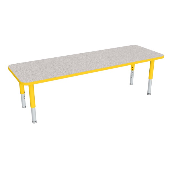 Rectangle Adjustable-Height Mobile Preschool Activity Table-Chown ju Glide