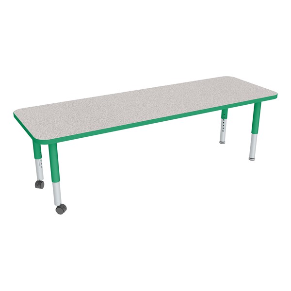 Rectangle Adjustable-Height Mobile Preschool Activity Table-Chown ju Gygr