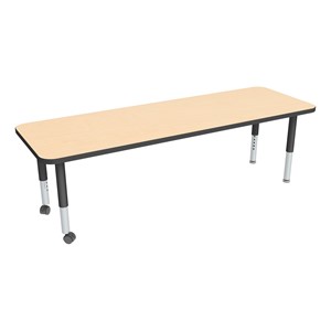 Rectangle Adjustable-Height Mobile Preschool Activity Table-Chown ju Mbbk