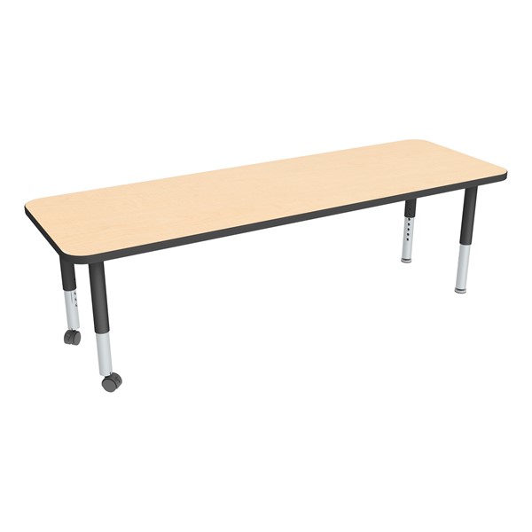 Rectangle Adjustable-Height Mobile Preschool Activity Table-Chown ju Mbbk
