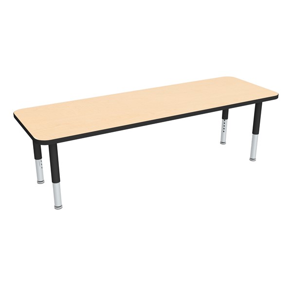 Rectangle Adjustable-Height Mobile Preschool Activity Table-Chown ju Glide