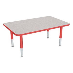 Rectangle Adjustable-Height Mobile Preschool Activity Table-Chown ju Glides