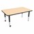 Rectangle Adjustable-Height Mobile Preschool Activity Table-Chown ju Mpbk