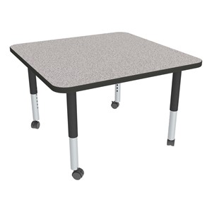 Shapes Series Square Adjustable-Height Mobile Preschool Activity Table