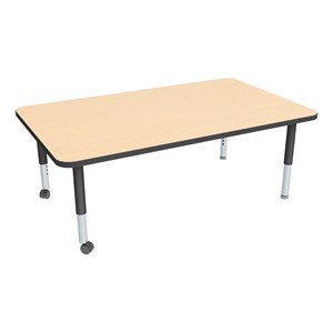 Rectangle Adjustable-Height Mobile Preschool Activity Table-Chown ju Mpbk