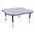 Clover Adjustable-Height Mobile Preschool Activity Table - Gray Top/Blue Edge Band