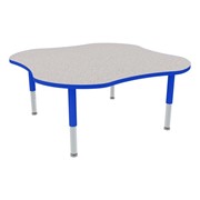 Shapes Series Clover Adjustable-Height Mobile Preschool Activity Table