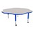 Flower Adjustable-Height Mobile Preschool Activity Table - Gray Top/Blue Edge Band