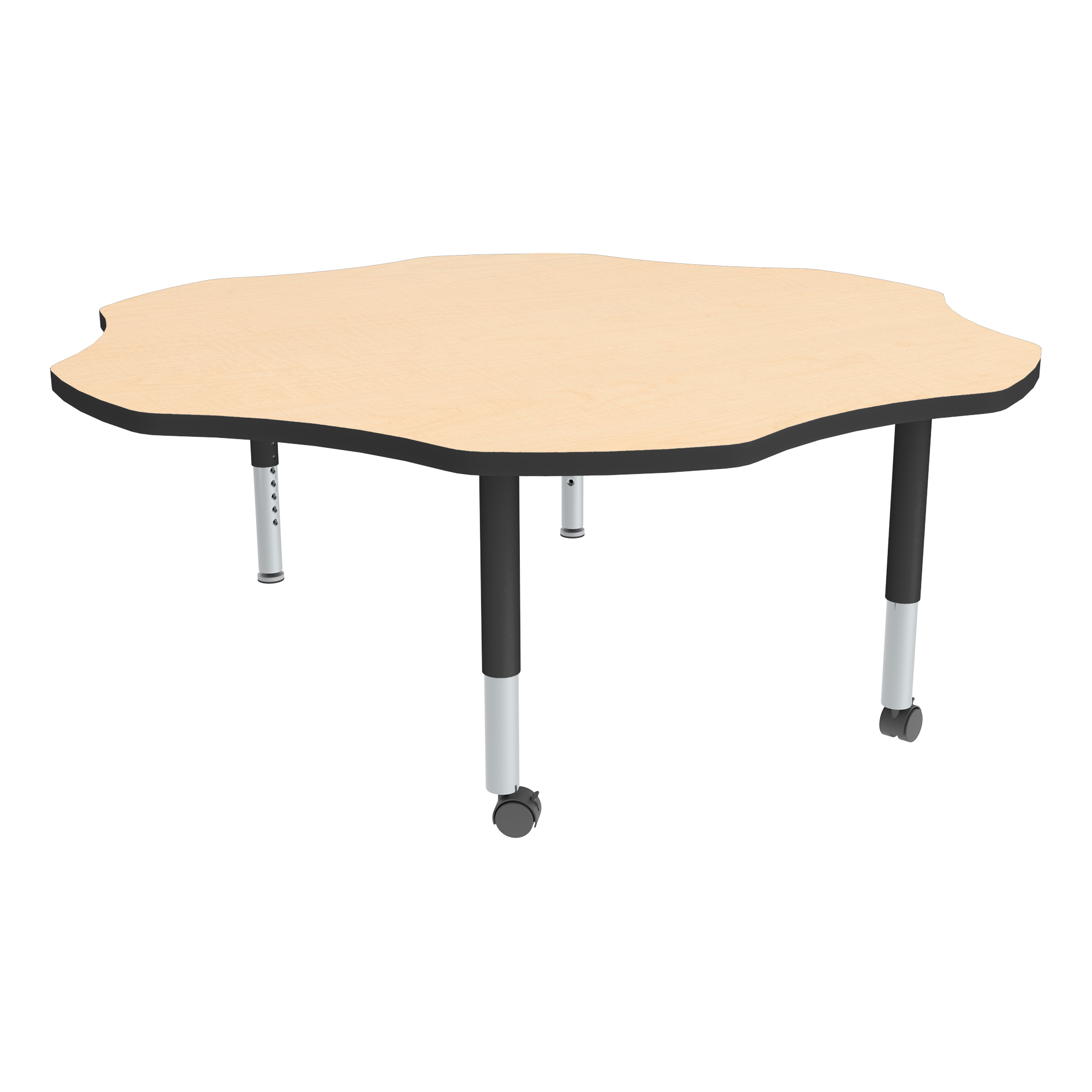 Flower Adjustable-Height Mobile Preschool Activity Table-Chown ta Mpbk