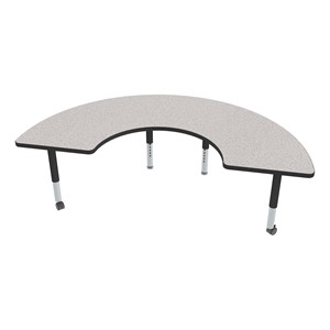 Half-Moon Adjustable-Height Mobile Preschool Activity Table-Chown ju Gybk
