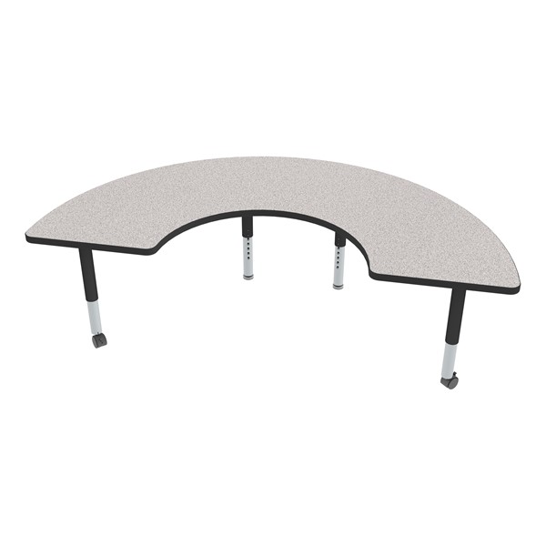 Half-Moon Adjustable-Height Mobile Preschool Activity Table-Chown ju Gybk