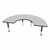 Half-Moon Adjustable-Height Mobile Preschool Activity Table-Chown ju Gybk