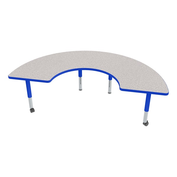 Half-Moon Adjustable-Height Mobile Preschool Activity Table-Chown ju Gybl