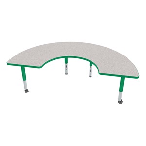 Half-Moon Adjustable-Height Mobile Preschool Activity Table-Chown ju Gygr