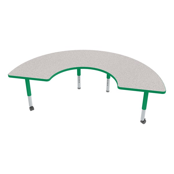 Half-Moon Adjustable-Height Mobile Preschool Activity Table-Chown ju Gygr