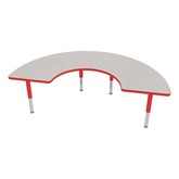 Shape Series Half-Moon Adjustable-Height Mobile Preschool Activity Table