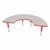 Half-Moon Adjustable-Height Mobile Preschool Activity Table-Chown ju Glide