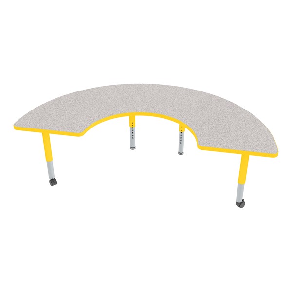 Half-Moon Adjustable-Height Mobile Preschool Activity Table-Chown ju Gyye