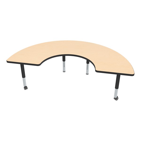 Half-Moon Adjustable-Height Mobile Preschool Activity Table-Chown ju Mpbk