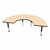Half-Moon Adjustable-Height Mobile Preschool Activity Table-Chown ju Mpbk
