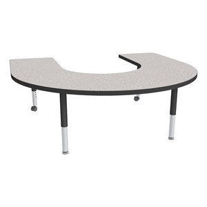 Horseshoe Adjustable-Height Mobile Preschool Activity Table-Chown ju Gybk