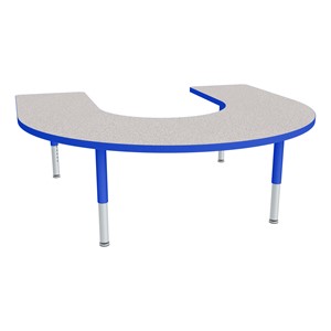 Horseshoe Adjustable-Height Preschool Table (66" W x 60" L)
