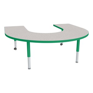 Horseshoe Adjustable-Height Mobile Preschool Activity Table-Chown ju Gygr