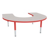 Shape Series Horseshoe Adjustable-Height Mobile Preschool Activity Table