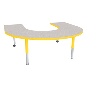 Horseshoe Adjustable-Height Mobile Preschool Activity Table-Chown ju Gyye