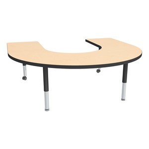 Horseshoe Adjustable-Height Mobile Preschool Activity Table-Chown ju Mpbk