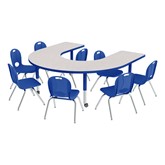 Horseshoe Adjustable-Heght Preschool Table & Chair Set