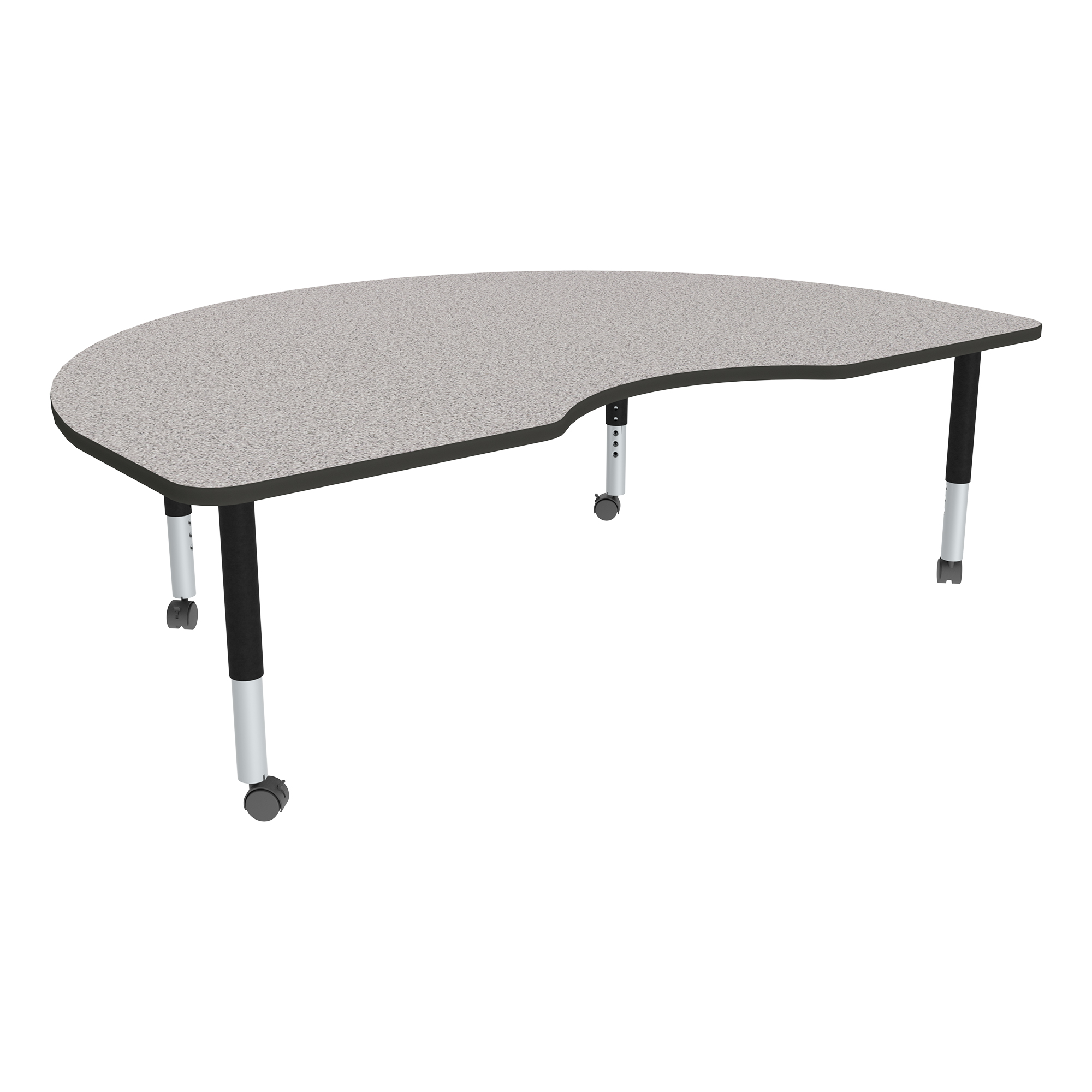 Shapes Series Kidney Adjustable-Height Mobile Preschool Activity Table