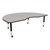 Shapes Series Kidney Adjustable-Height Mobile Preschool Activity Table