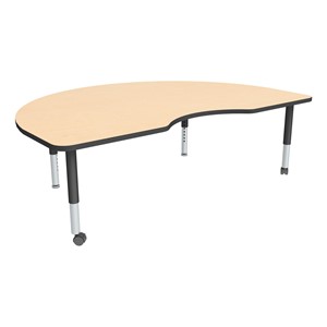 Kidney Adjustable-Height Mobile Preschool Activity Table-Chown ta Mpbk