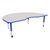 Kidney Adjustable-Height Mobile Preschool Table - Gray Top, Blue Edge Band