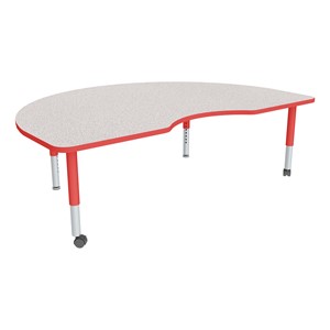Kidney Adjustable-Height Mobile Preschool Activity Table-Chown ta Mprd