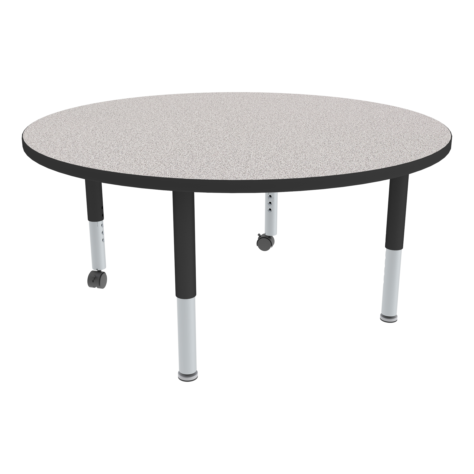 Round Adjustable-Height Mobile Preschool Activity Table-Chown ab Gybk