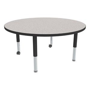 Round Adjustable-Height Mobile Preschool Activity Table-Chown ab Gybk