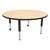 Round Adjustable-Height Mobile Preschool Activity Table-Chown ab Mbbk