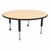 Round Adjustable-Height Mobile Preschool Activity Table-Chown ab Mbbk