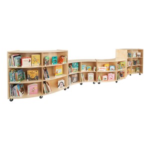 Curved Mobile Storage Shelving - Group