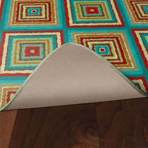 Multicolor Tiles Rug - Skid-Resistant Backing